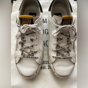 Golden goose superstar sneakers white leather